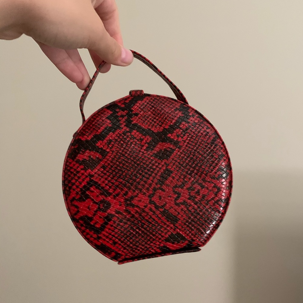 Vintage Red Snake Circle Bag